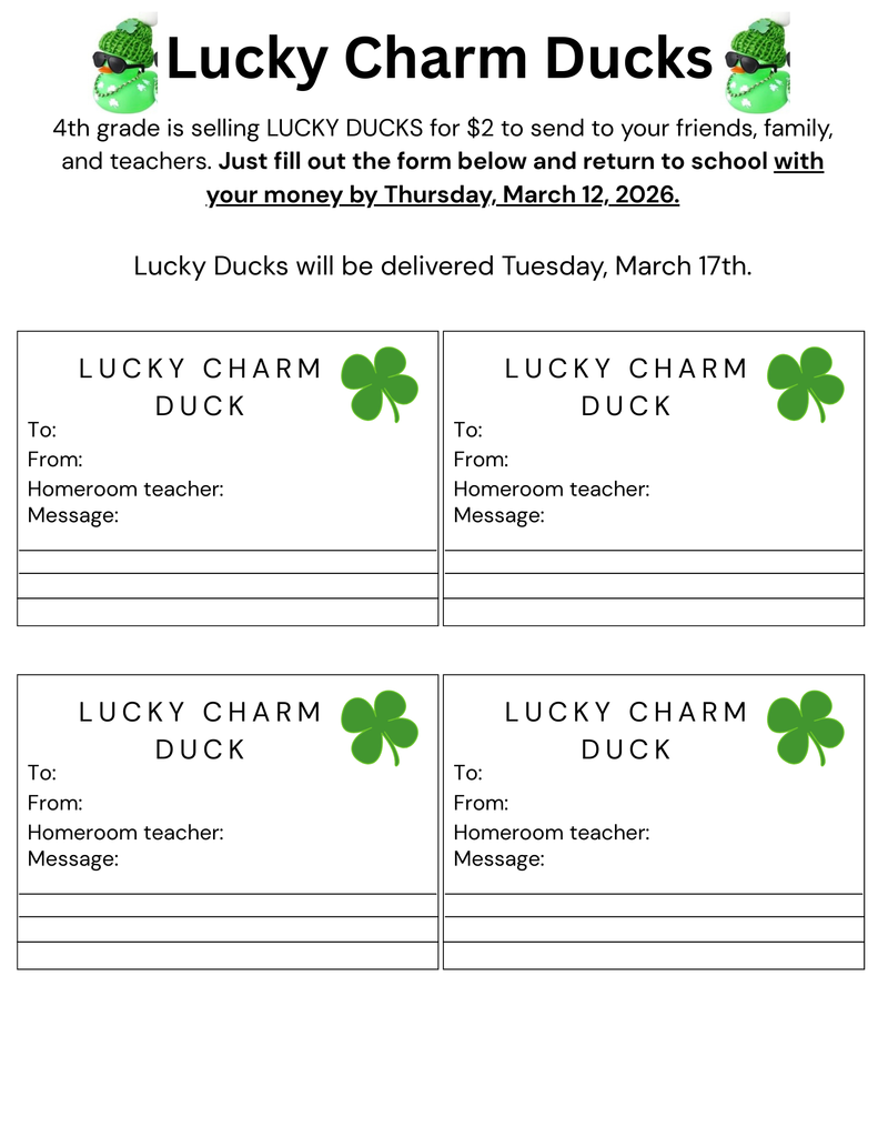 Send your favorite lads and lassies a Lucky Charm Duck!