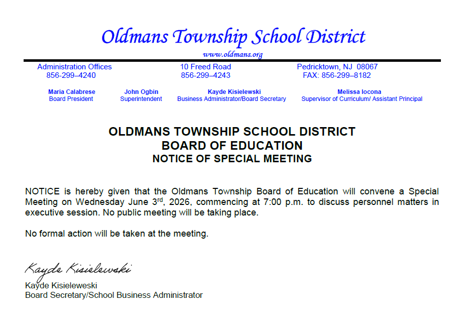 special meeting 6-3-26