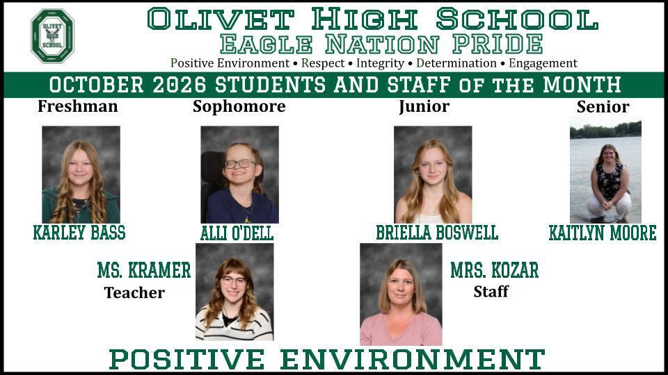 🎉 We're celebrating our amazing Students and Staff of the Month for October! 🌟 Thank you for bringing such incredible energy, positivity, and heart to OHS! You make our school community shine. We're so proud of you! 💙