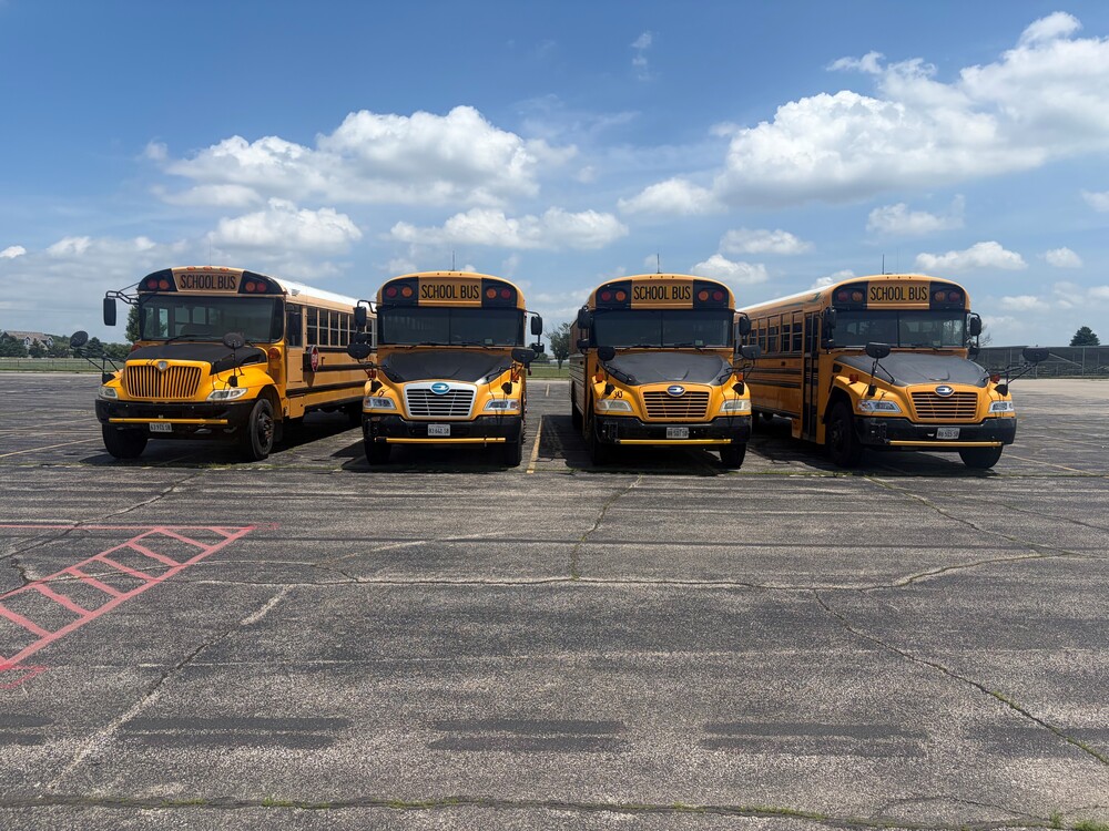 Front View of Buses