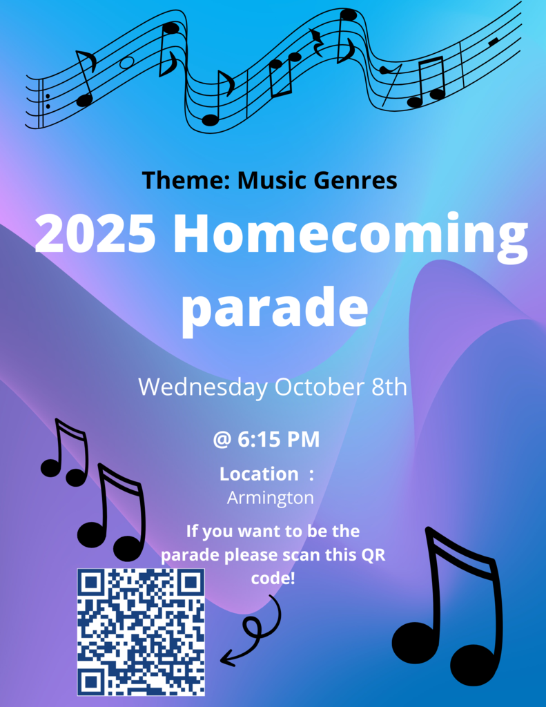 Homecoming parade info poster