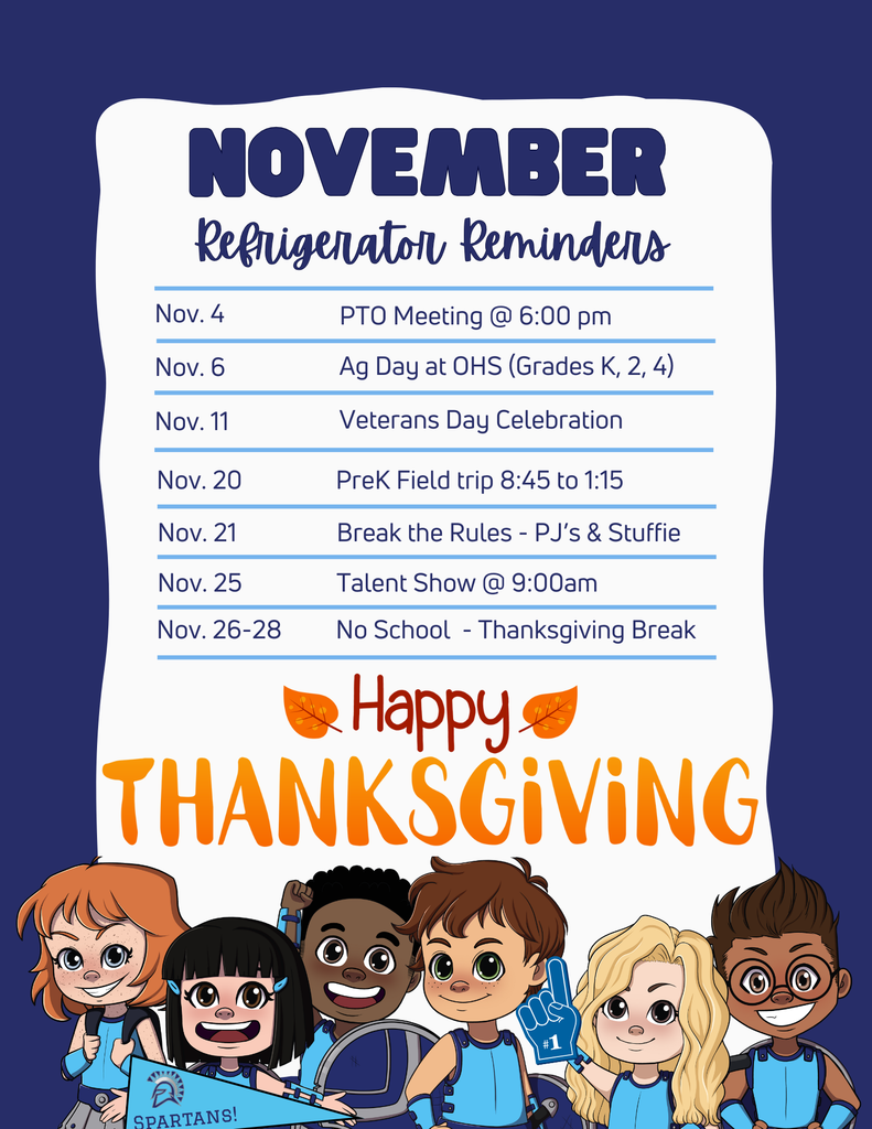 November Refrigerator Reminders