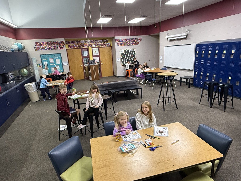 Kindergarten visits 5th grade for Book Buddy FUN!