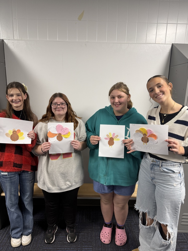 Students with chemistry turkeys  