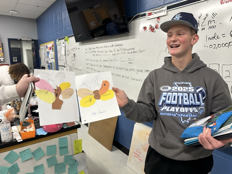 Student with chemistry turkeys 