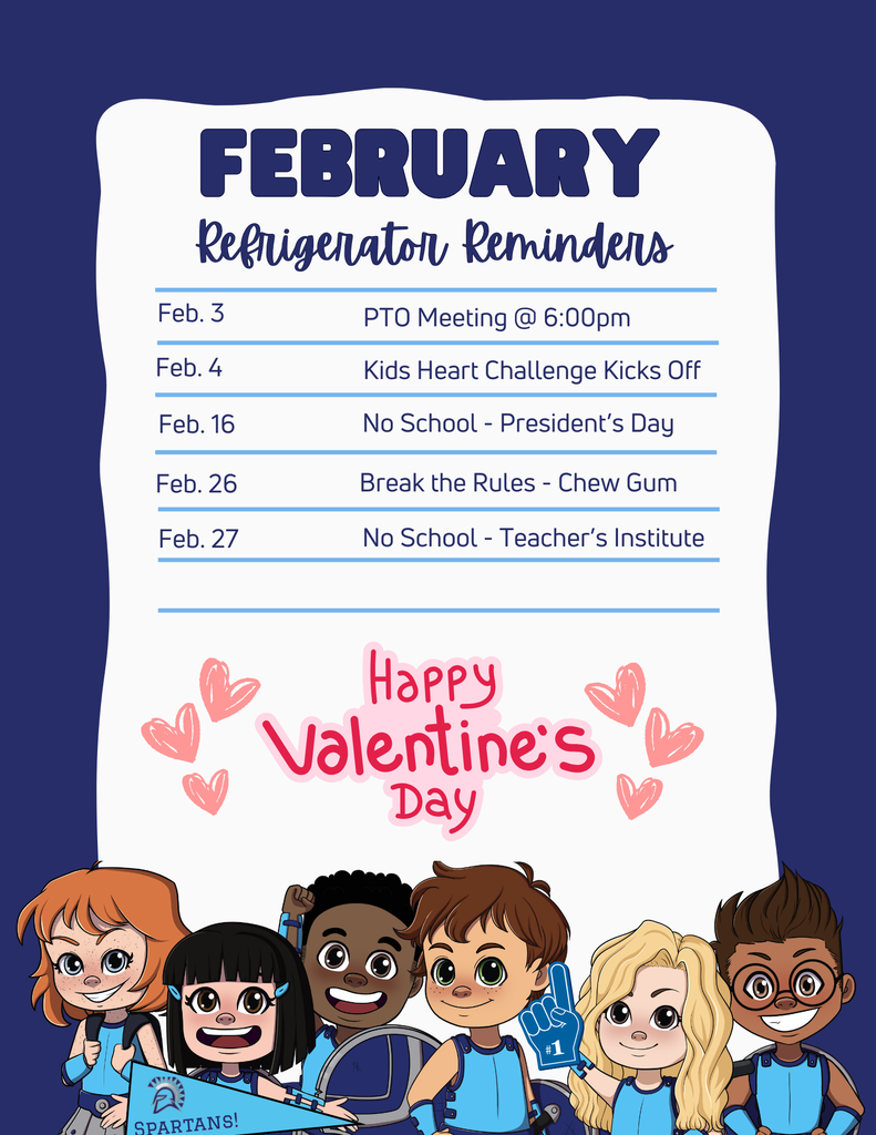 February Refrigerator Reminders