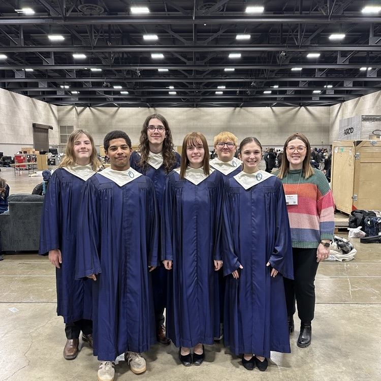 HS students with Mrs. Zega and Miss Garcia