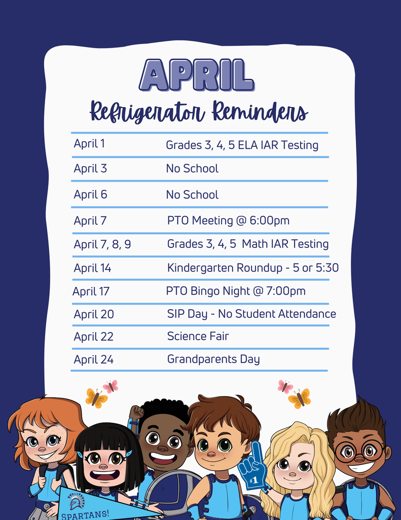 April Refrigerator Reminders