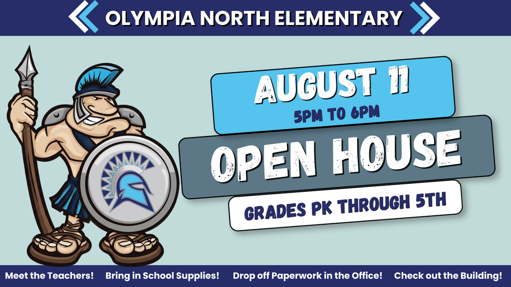 Open House, August 11 from 5 PM to 6pm for all grades
