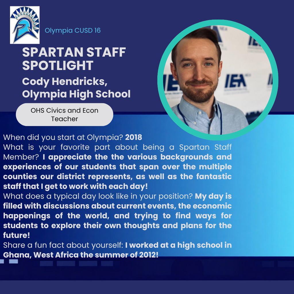Cody Hendricks Spartan Staff Spotlight