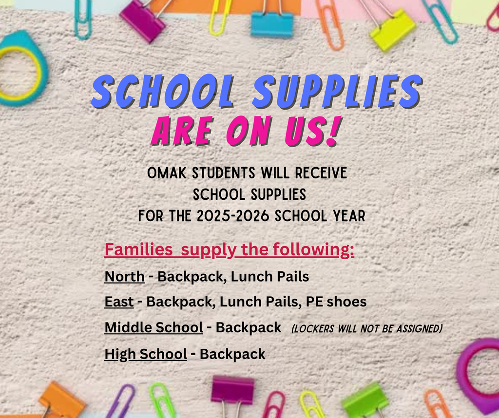 School Supplies are on us.