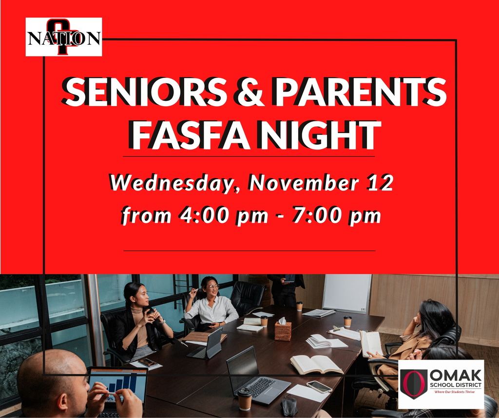 FASFA Night Nov 12th from 4:00 pm - 7:00 pm