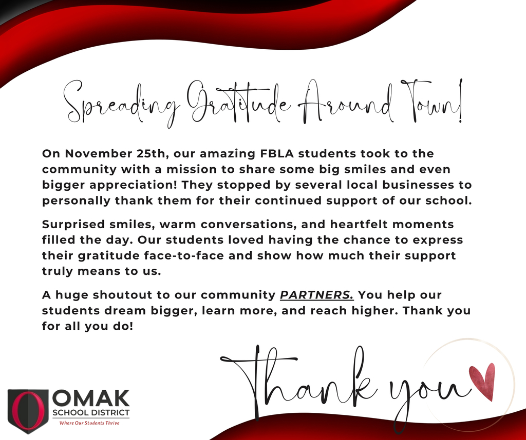 Thank you to our community partner's