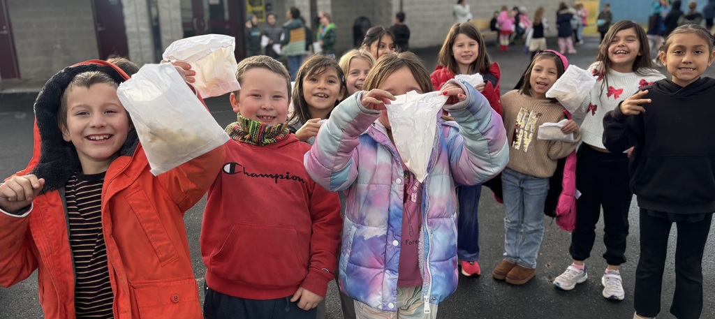 All smiles while enjoying popcorn