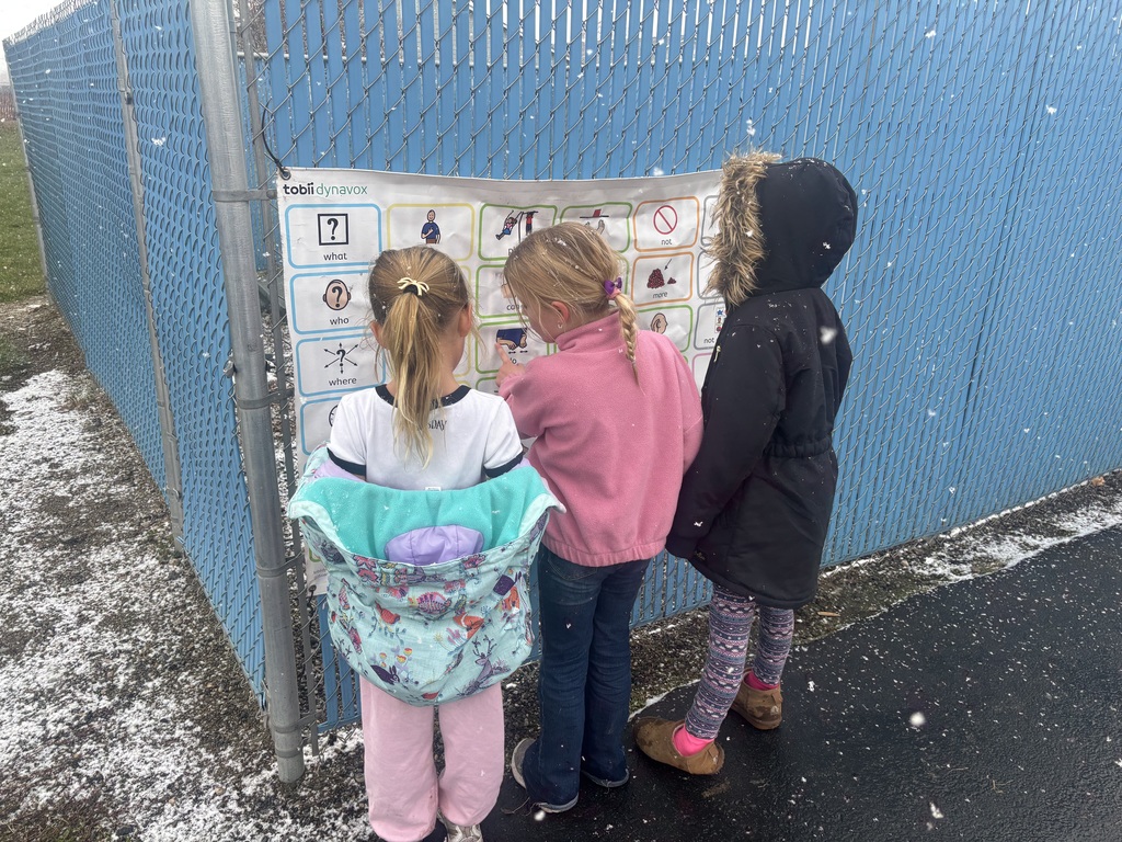 Core boards are posted outside on the playground as well