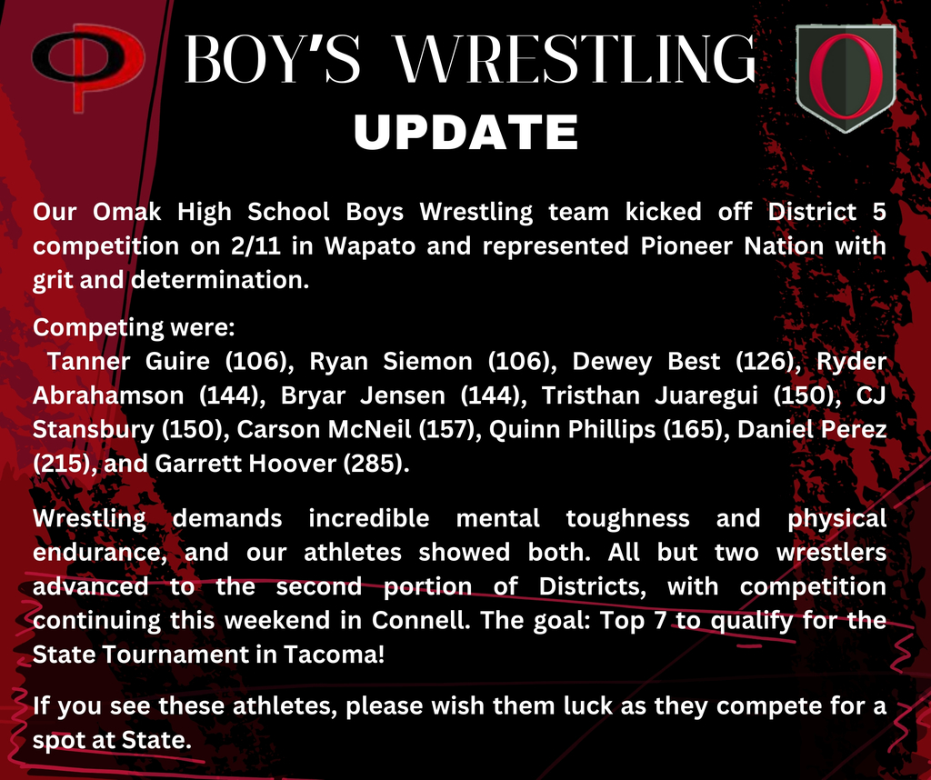 Boys' Wrestling Update