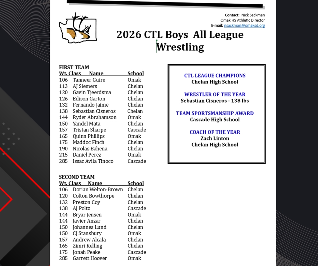 Congratulations to the Omak Pioneers on earning 2026 All-League Honors! 🏆  Your hard work, dedication, and outstanding performance have truly paid off. Well done!