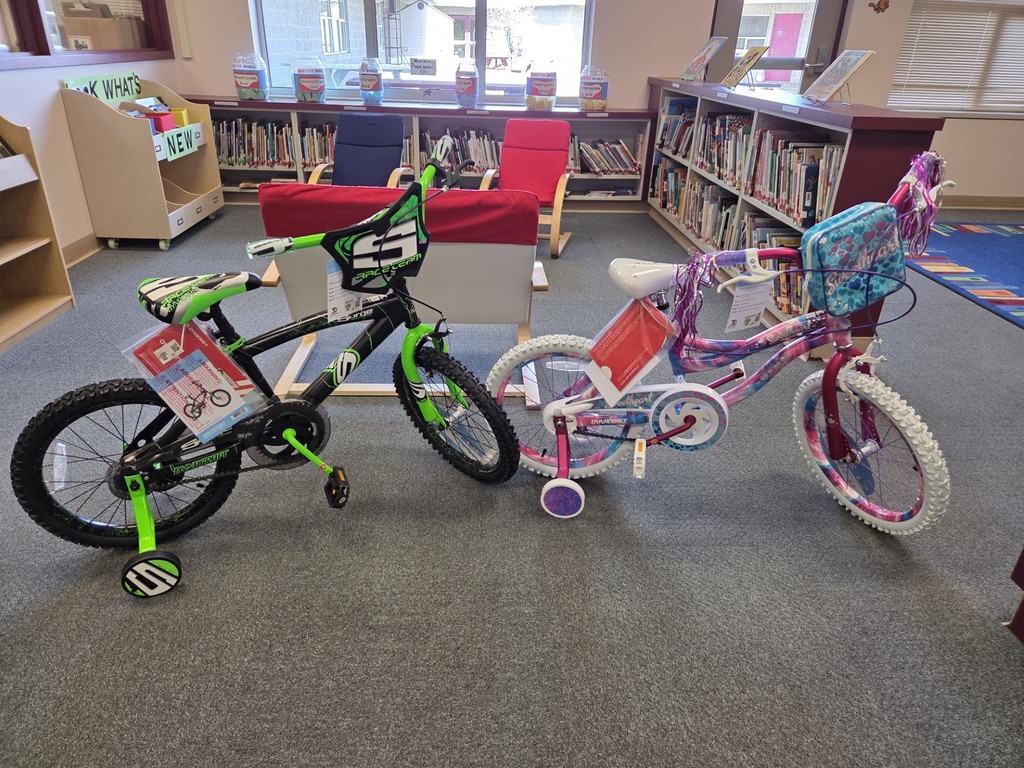 The Mason's donate 6 bikes each year for our "Bikes for Books" drive to encourage students to read more. These are for 2 lucky 2nd grade student's whose names get drawn.