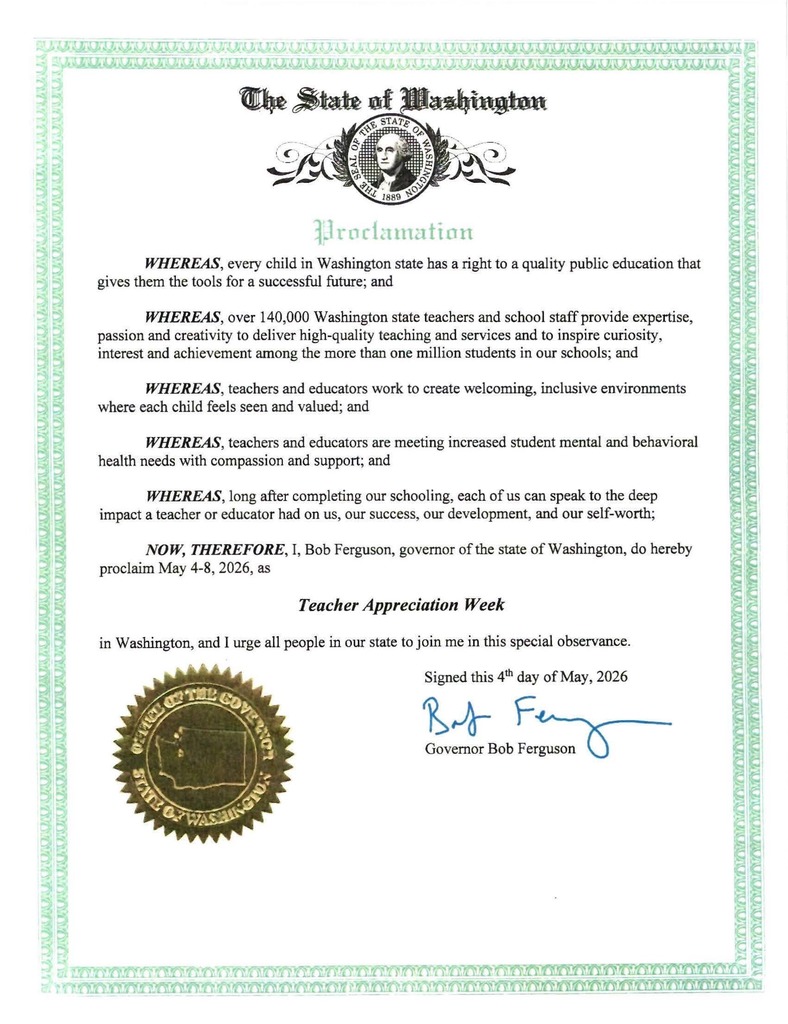 Proclamation -  From Bob Ferguson