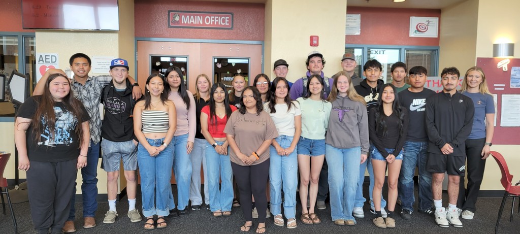 FFA Students Pictured in Front of Office