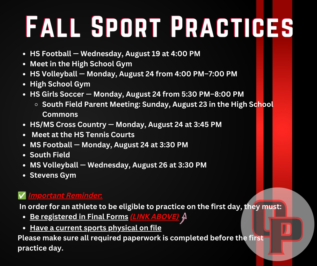 Fall Sports Practices