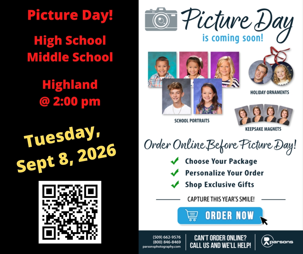 Picture day - Tuesday, Sept 8th. 