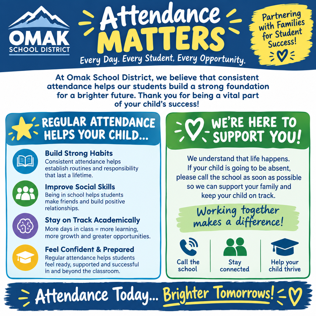 Attendance Matters at North Omak Elementary!