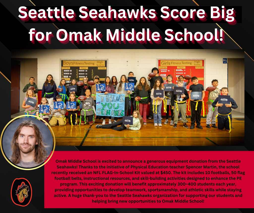 Seattle Seahawks Score Big for Omak Middle School!