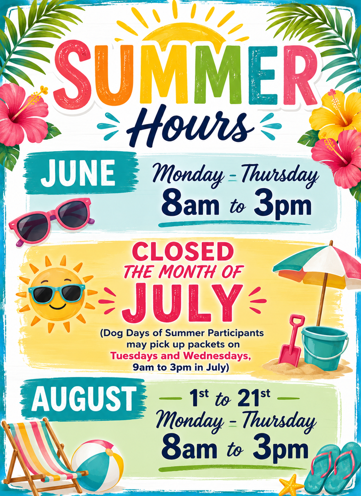 District office summer hours flyer