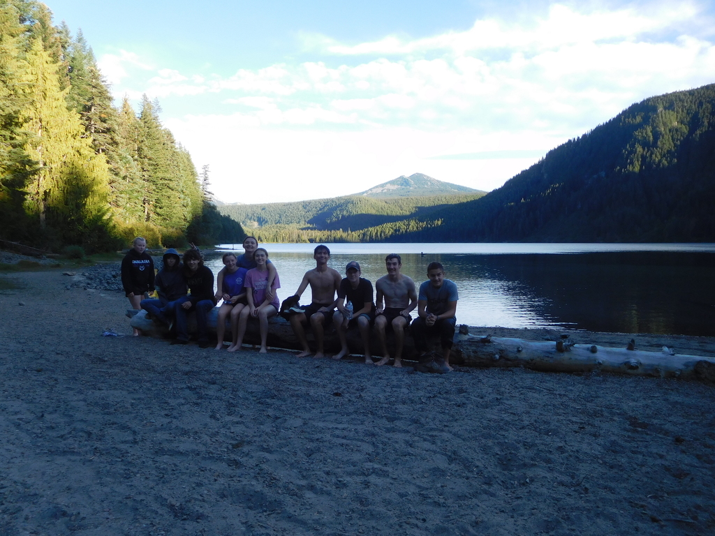 Students at Wallupt Lake