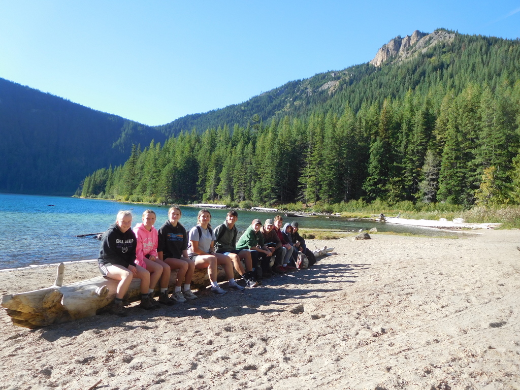 Students at Wallupt Lake