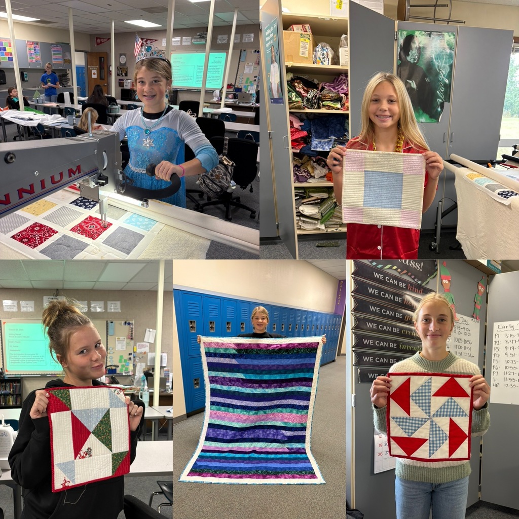 Middle school quilting class