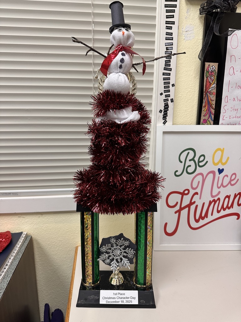 Homemade Christmas Character Day trophy