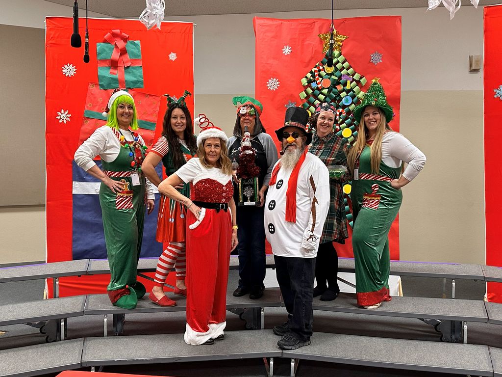 EMS Office Crew the unofficial winners of Christmas Character Day