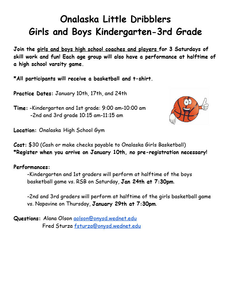 Flyer for Little Dribblers