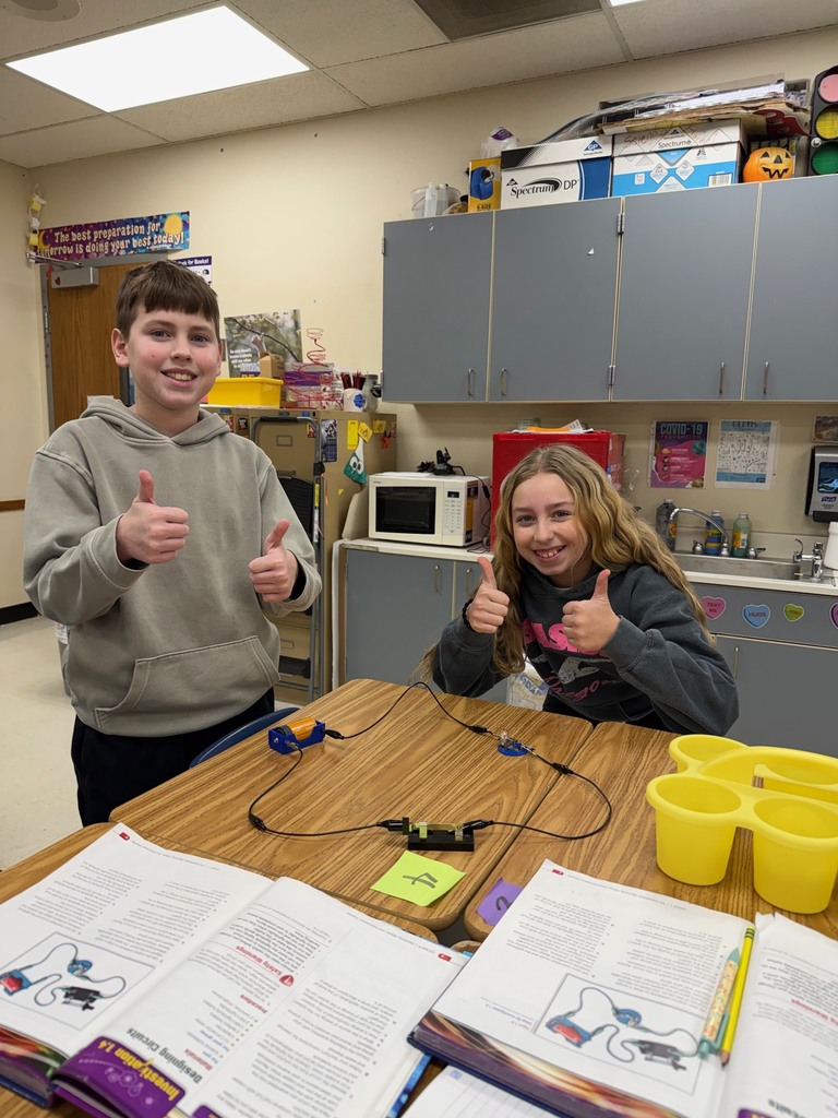 Middle school students finished experiment
