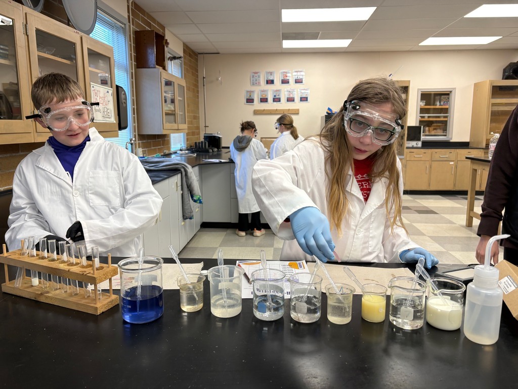 Hi Cap students participating in chemistry ecperiments