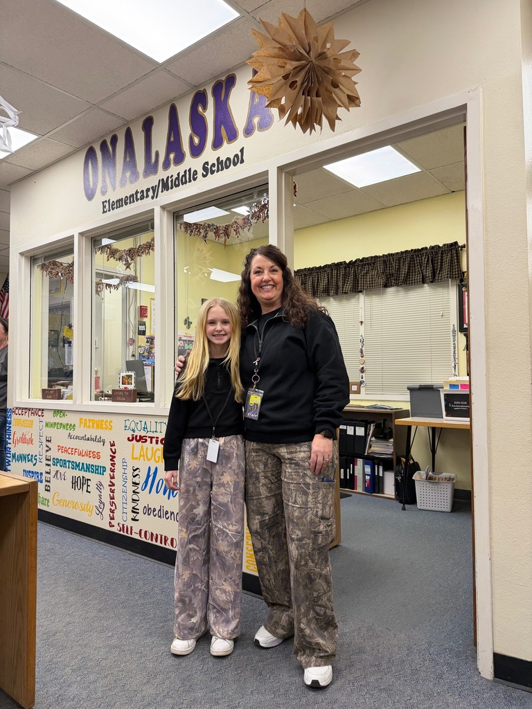 Mrs. Trulson and a student