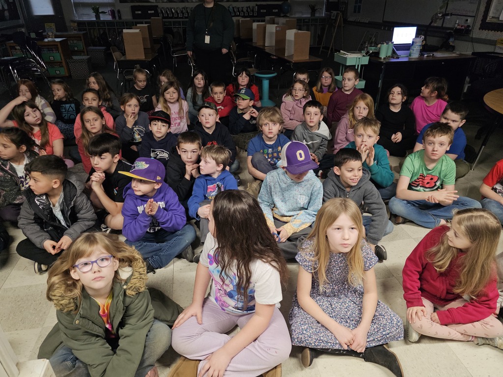 all 3 2nd grade classes learning about the life of a chicken