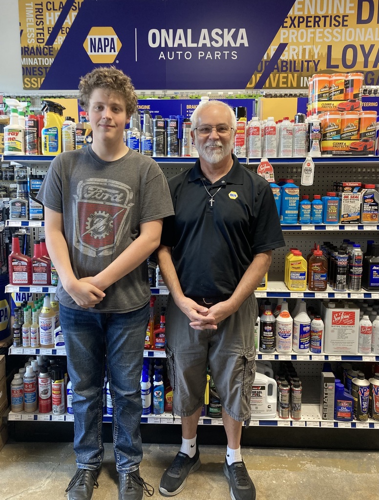 Student and  Napa Auto Parts owner