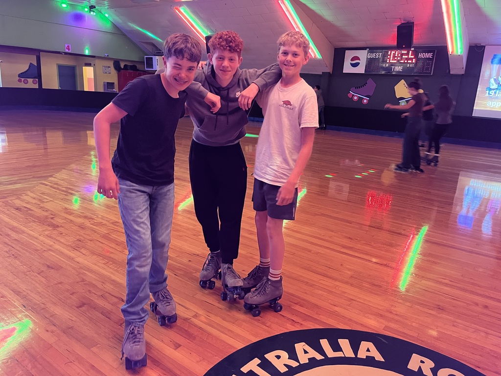 Middle school students at the Centralia roller dome for middle school incentive day.