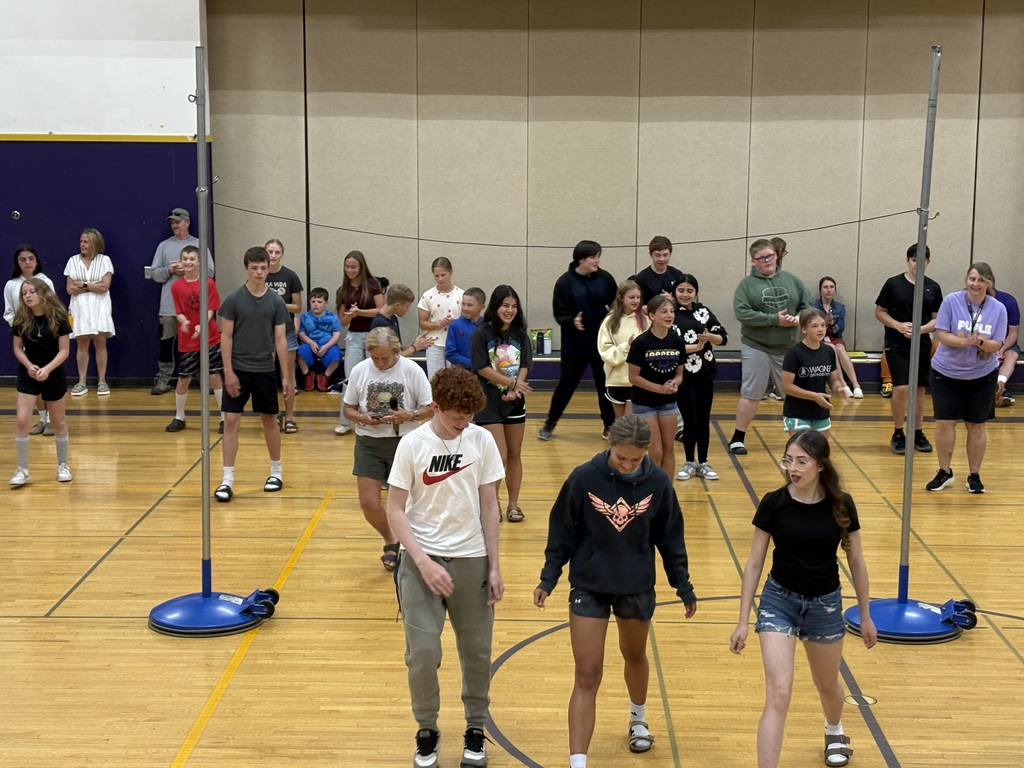 Middle school students dancing