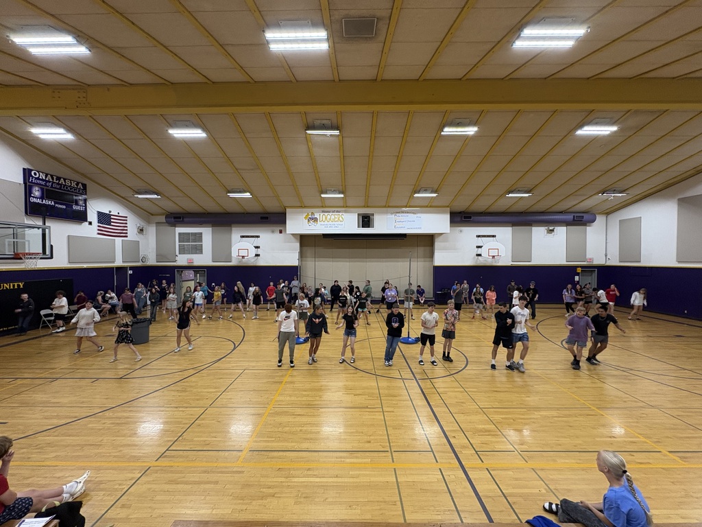 Middle school students dancing
