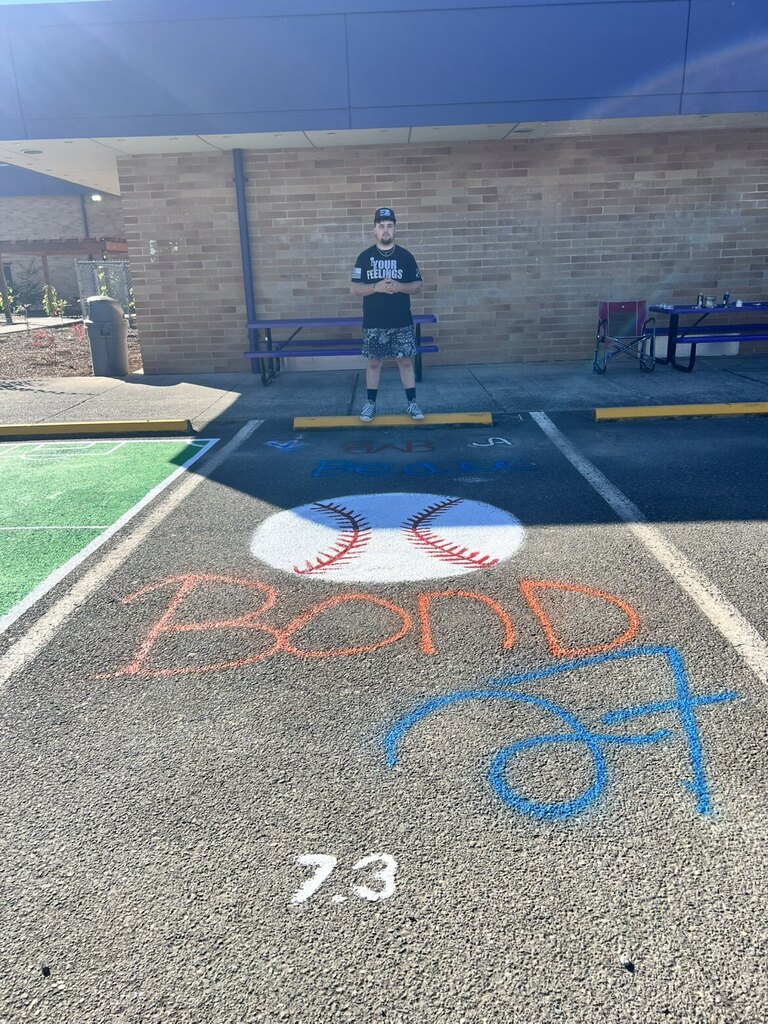 Painted parking spot