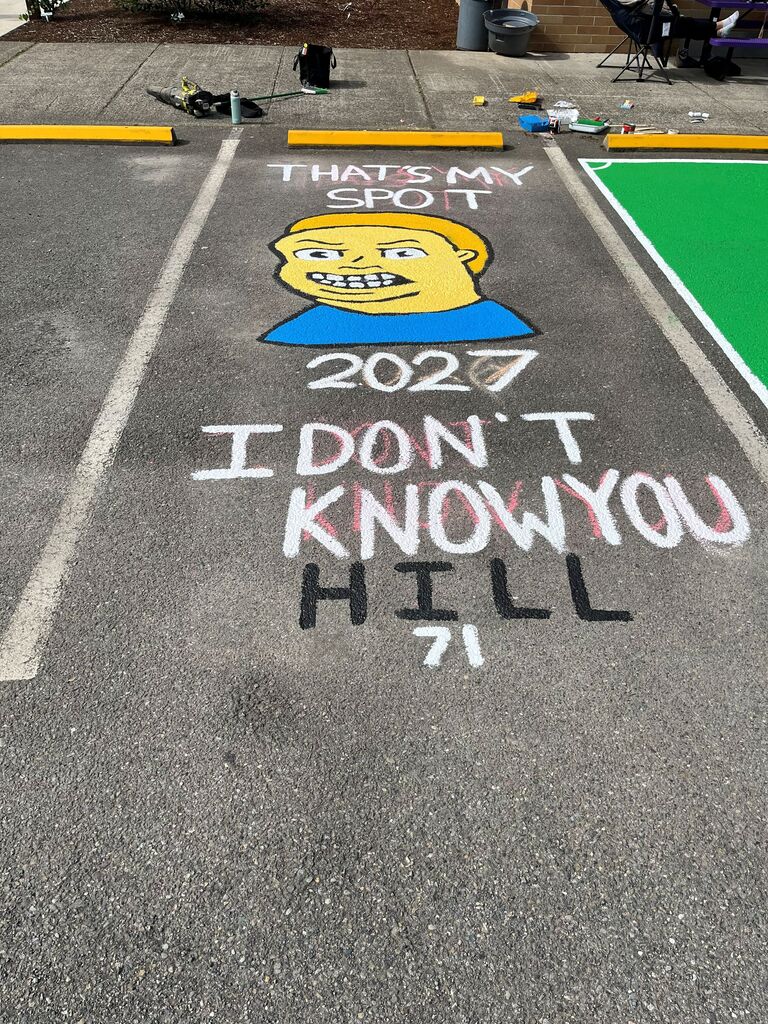 Painted parking spot