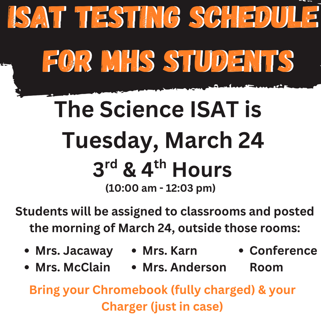 ISAT Testing Schedule_SCIENCE