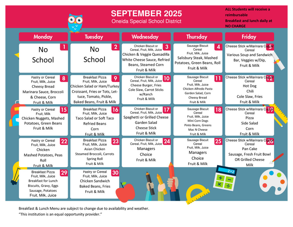 Sept Menu