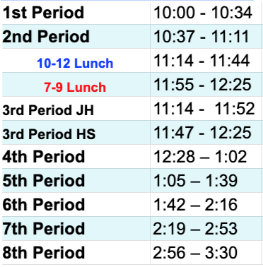 10 am bell schedule