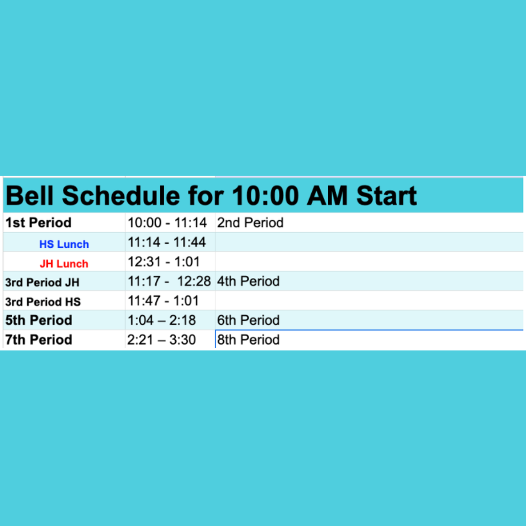 10am finals schedule 
