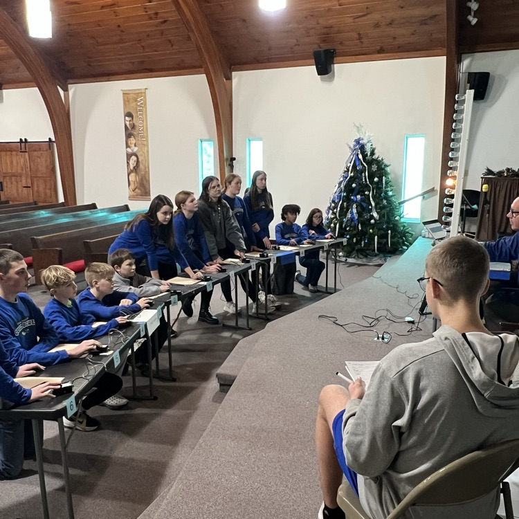 It’s Eagles Vs Eagles in the first round of the Cornerstone JH quiz bowl tournament 